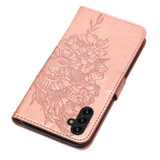 For Samsung Galaxy A34 Case, Embossed Floral Butterfly, PU Leather Wallet Cover, Lanyard, Stand, Rose Gold | Phone Cases | iCoverLover.com.au