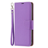 For Samsung Galaxy A54 Case, Grained Texture PU Leather Wallet Cover, Purple | Phone Cases | iCoverLover.com.au