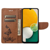 For Samsung Galaxy A54 Case, Vintage Butterflies Pattern PU Leather Wallet Cover, Stand, Brown | Phone Cases | iCoverLover.com.au