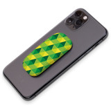 Kickstand Grip AddOn, Universal Phone HolderGreen And Yellow Triangles | AddOns | iCoverLover.com.au