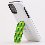 Kickstand Grip AddOn, Universal Phone HolderGreen And Yellow Triangles | AddOns | iCoverLover.com.au