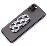 Kickstand Grip AddOn, Universal Phone HolderBlack And White Hexagons | AddOns | iCoverLover.com.au