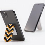 Kickstand Grip AddOn, Universal Phone HolderBlack And Orange Zigzag | AddOns | iCoverLover.com.au