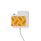 Wall Charger Wrap in 2 Sizes, Paper Leather, ZigZag Yellow Orange | AddOns | iCoverLover.com.au