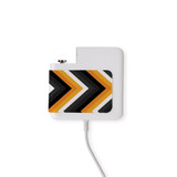 Wall Charger Wrap in 2 Sizes, Paper Leather, Black And Orange ZigZag | AddOns | iCoverLover.com.au