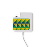 Wall Charger Wrap in 2 Sizes, Paper Leather, Abstract Brazilian Flag | AddOns | iCoverLover.com.au