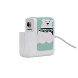 61W Wall Charger Wrap (160mm x 40mm), Paper Leather, Polar Bear | AddOns | iCoverLover.com.au