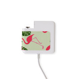Wall Charger Wrap in 2 Sizes, Paper Leather, Flamingoes And Monsteras | AddOns | iCoverLover.com.au