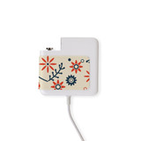 Wall Charger Wrap in 2 Sizes, Paper Leather, Orange And Blue Flowers | AddOns | iCoverLover.com.au