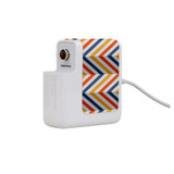 61W Wall Charger Wrap (160mm x 40mm), Paper Leather, Left To Right Colourful Zigzag | AddOns | iCoverLover.com.au