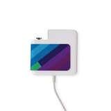 Wall Charger Wrap in 2 Sizes, Paper Leather, Lined Rainbow | AddOns | iCoverLover.com.au