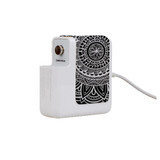 61W Wall Charger Wrap (160mm x 40mm), Paper Leather, Whitish Mandala | AddOns | iCoverLover.com.au