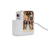 61W Wall Charger Wrap (160mm x 40mm), Paper Leather, Seamless Dogs | AddOns | iCoverLover.com.au