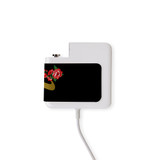 Wall Charger Wrap in 2 Sizes, Paper Leather, Embellished Letter V | AddOns | iCoverLover.com.au