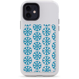 2 Card Slots Wallet Adhesive AddOn, Paper Leather, Blue Snowflakes | AddOns | iCoverLover.com.au