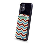 1 or 2 Card Slot Wallet Adhesive AddOn, Paper Leather, Blue RedZigZag | AddOns | iCoverLover.com.au