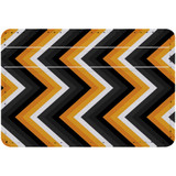 1 or 2 Card Slot Wallet Adhesive AddOn, Paper Leather, Black And Orange ZigZag | AddOns | iCoverLover.com.au