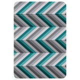 1 or 2 Card Slot Wallet Adhesive AddOn, Paper Leather, Blue And Grey ZigZag | AddOns | iCoverLover.com.au