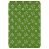 1 or 2 Card Slot Wallet Adhesive AddOn, Paper Leather, Green Snowflake | AddOns | iCoverLover.com.au