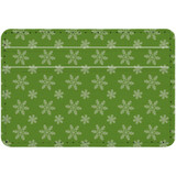 1 or 2 Card Slot Wallet Adhesive AddOn, Paper Leather, Green Snowflake | AddOns | iCoverLover.com.au