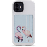2 Card Slots Wallet Adhesive AddOn, Paper Leather, Flamingo Couple | AddOns | iCoverLover.com.au