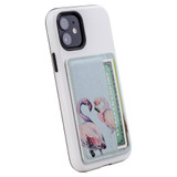 1 or 2 Card Slot Wallet Adhesive AddOn, Paper Leather, Flamingo Couple | AddOns | iCoverLover.com.au