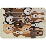 1 or 2 Card Slot Wallet Adhesive AddOn, Paper Leather, Seamless Dogs | AddOns | iCoverLover.com.au