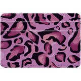 1 or 2 Card Slot Wallet Adhesive AddOn, Paper Leather, Magenta Leopard Pattern | AddOns | iCoverLover.com.au