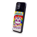 1 or 2 Card Slot Wallet Adhesive AddOn, Paper Leather, Unicorn Cat | AddOns | iCoverLover.com.au