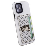 1 or 2 Card Slot Wallet Adhesive AddOn, Paper Leather, Tuxedo Cat | AddOns | iCoverLover.com.au