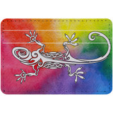 1 or 2 Card Slot Wallet Adhesive AddOn, Paper Leather, Rainbow Lizard | AddOns | iCoverLover.com.au