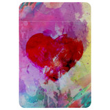 1 or 2 Card Slot Wallet Adhesive AddOn, Paper Leather, Heart Painting | AddOns | iCoverLover.com.au