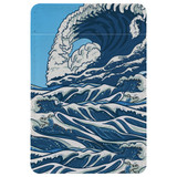 1 or 2 Card Slot Wallet Adhesive AddOn, Paper Leather, Japanese Wave | AddOns | iCoverLover.com.au