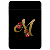 1 or 2 Card Slot Wallet Adhesive AddOn, Paper Leather, Embellished Letter M | AddOns | iCoverLover.com.au