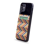 1 or 2 Card Slot Wallet Adhesive AddOn, Paper Leather, Left To Right Colourful ZigZag | AddOns | iCoverLover.com.au