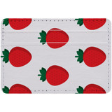 1 or 2 Card Slot Wallet Adhesive AddOn, Paper Leather, Strawberries | AddOns | iCoverLover.com.au