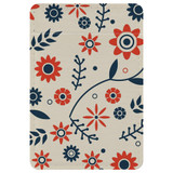 1 or 2 Card Slot Wallet Adhesive AddOn, Paper Leather, Orange And Blue Flowers | AddOns | iCoverLover.com.au