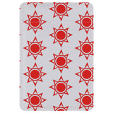 1 or 2 Card Slot Wallet Adhesive AddOn, Paper Leather, Red Suns | AddOns | iCoverLover.com.au