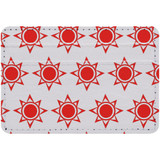 1 or 2 Card Slot Wallet Adhesive AddOn, Paper Leather, Red Suns | AddOns | iCoverLover.com.au