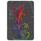 1 or 2 Card Slot Wallet Adhesive AddOn, Paper Leather, Colorful Lizard | AddOns | iCoverLover.com.au