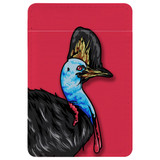 1 or 2 Card Slot Wallet Adhesive AddOn, Paper Leather, Cassowary Portrait | AddOns | iCoverLover.com.au