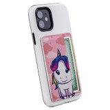 1 or 2 Card Slot Wallet Adhesive AddOn, Paper Leather, Cute Unicorn | AddOns | iCoverLover.com.au