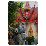 1 or 2 Card Slot Wallet Adhesive AddOn, Paper Leather, Thai Elephant Statues At A Temple | AddOns | iCoverLover.com.au