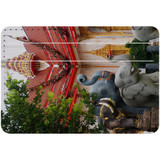 1 or 2 Card Slot Wallet Adhesive AddOn, Paper Leather, Thai Elephant Statues At A Temple | AddOns | iCoverLover.com.au