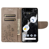 For Google Pixel 7a Case, Butterfly Embossed PU Leather Wallet Folio Cover, Stand, Grey | Wallet Cases | iCoverLover.com.au