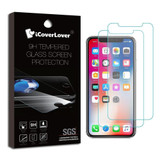 iCoverLover For iPhone XR Case & [2-Pack] Tempered Glass Screen Protector, Clear