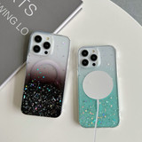 For iPhone 15 Series Case, Compatible with MagSafe, Hybrid TPU Sparkling Glitter Cover, White | iCoverLover Australia