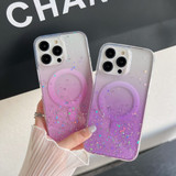 For iPhone 15 Series Case, Compatible with MagSafe, Hybrid TPU Sparkling Glitter Cover, White | iCoverLover Australia