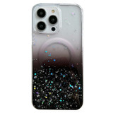 For iPhone 15 Pro Case, Compatible with MagSafe Clear Hybrid TPU Cover with Sparkling Glitter Finish, Black | iCoverLover Australia