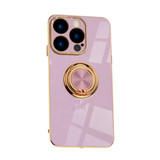 For iPhone 15 Pro Case, Electroplated Cover, Kickstand Ring Holder, Purple | iCoverLover
